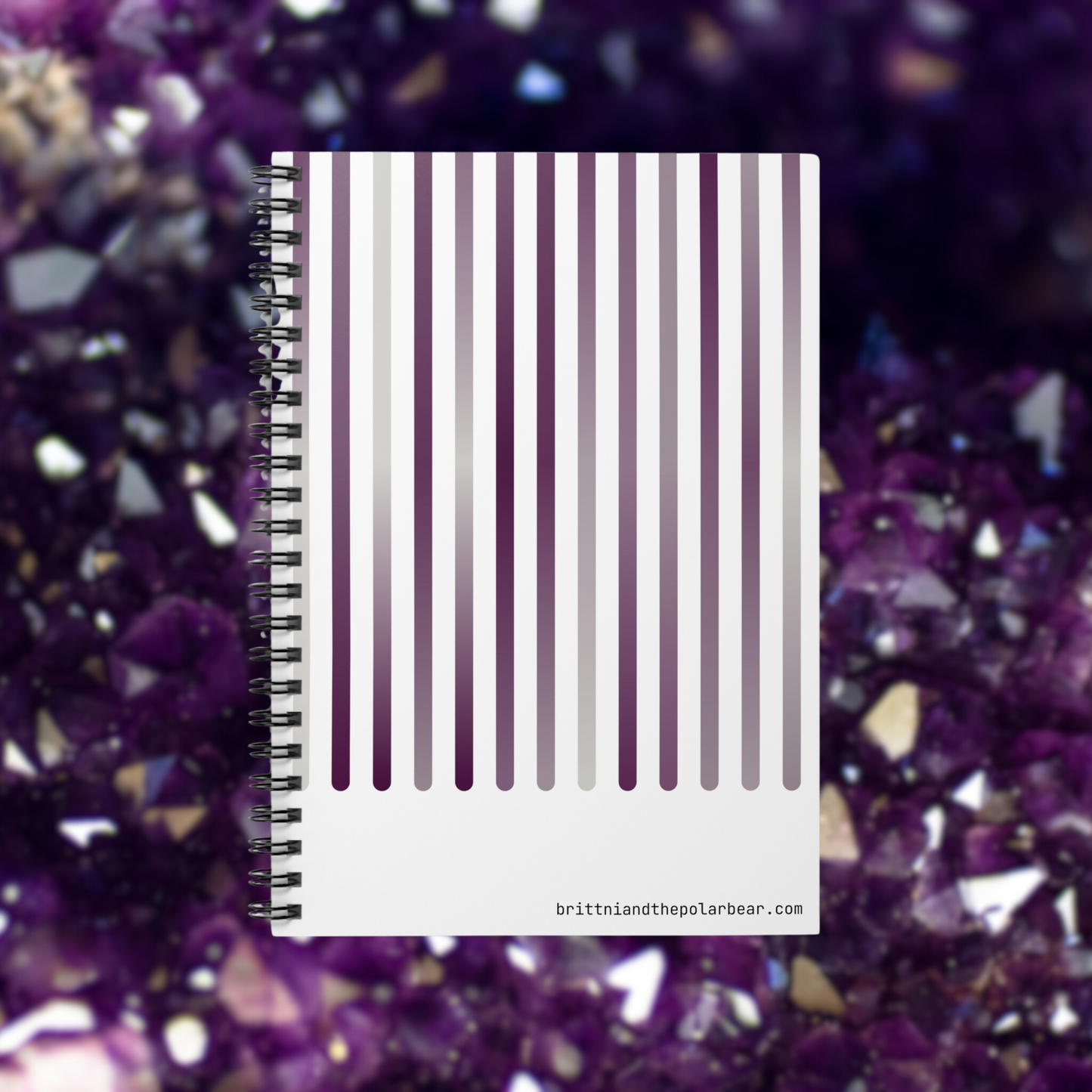 Spiral Notebook with Rule Lined Paper - amethyst silver