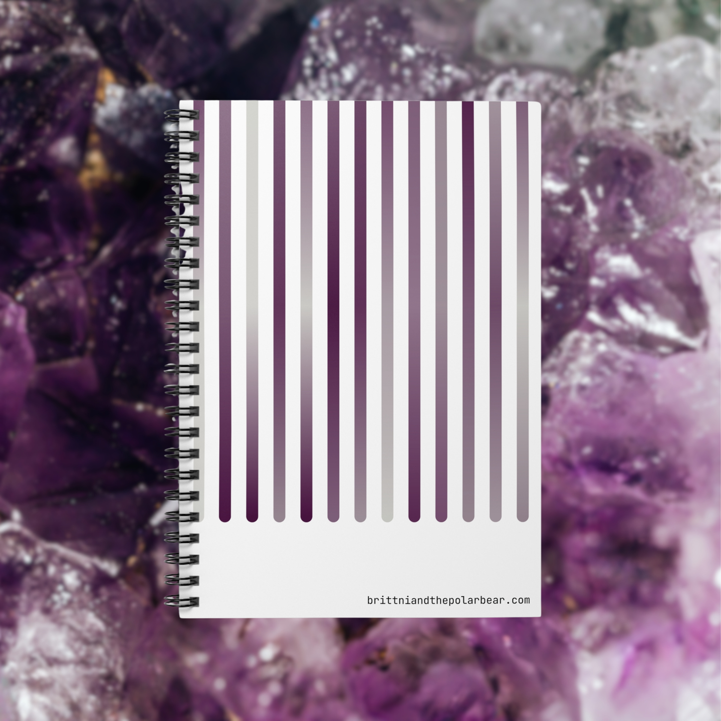 Spiral Notebook with Rule Lined Paper - amethyst silver