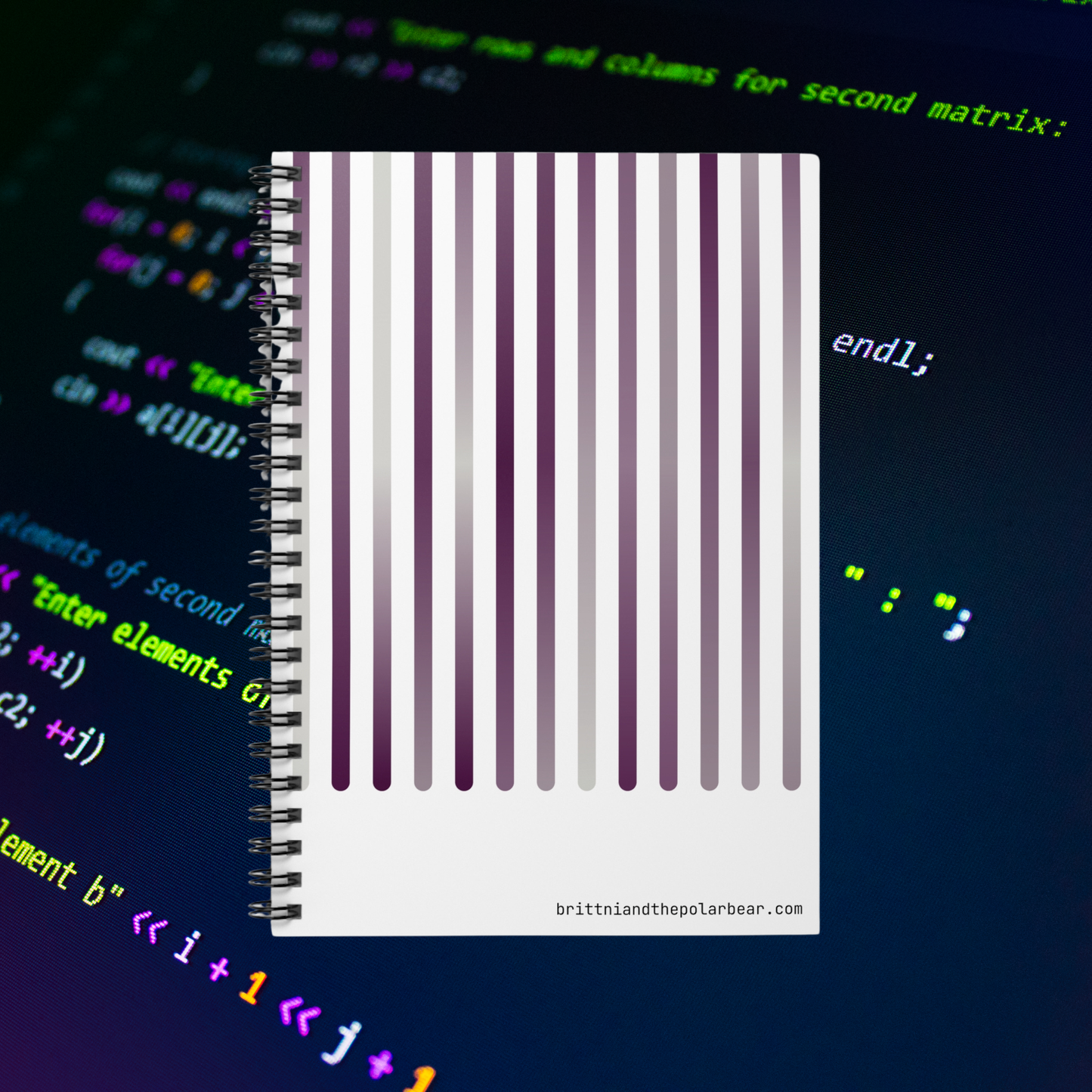 Spiral Notebook with Rule Lined Paper - amethyst silver