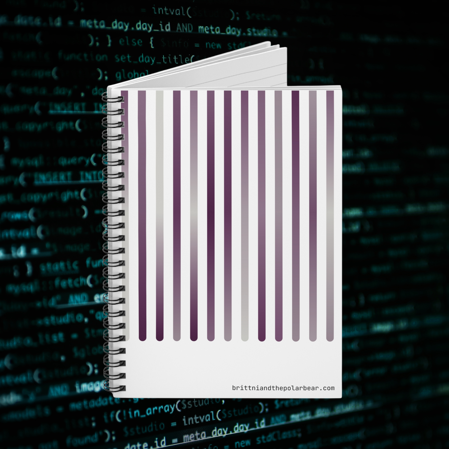 Spiral Notebook with Rule Lined Paper - amethyst silver