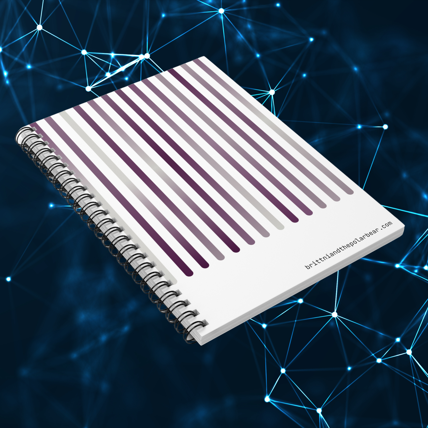 Spiral Notebook with Rule Lined Paper - amethyst silver