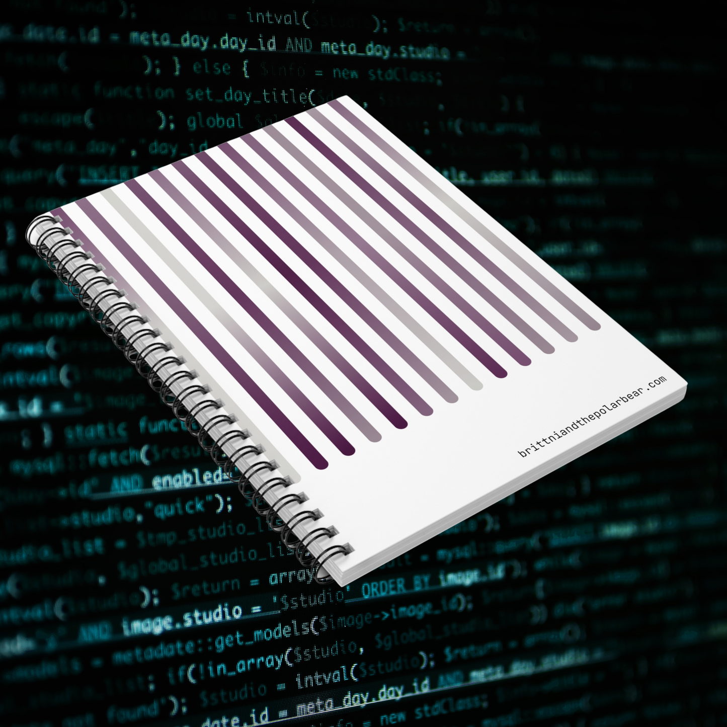 Spiral Notebook with Rule Lined Paper - amethyst silver