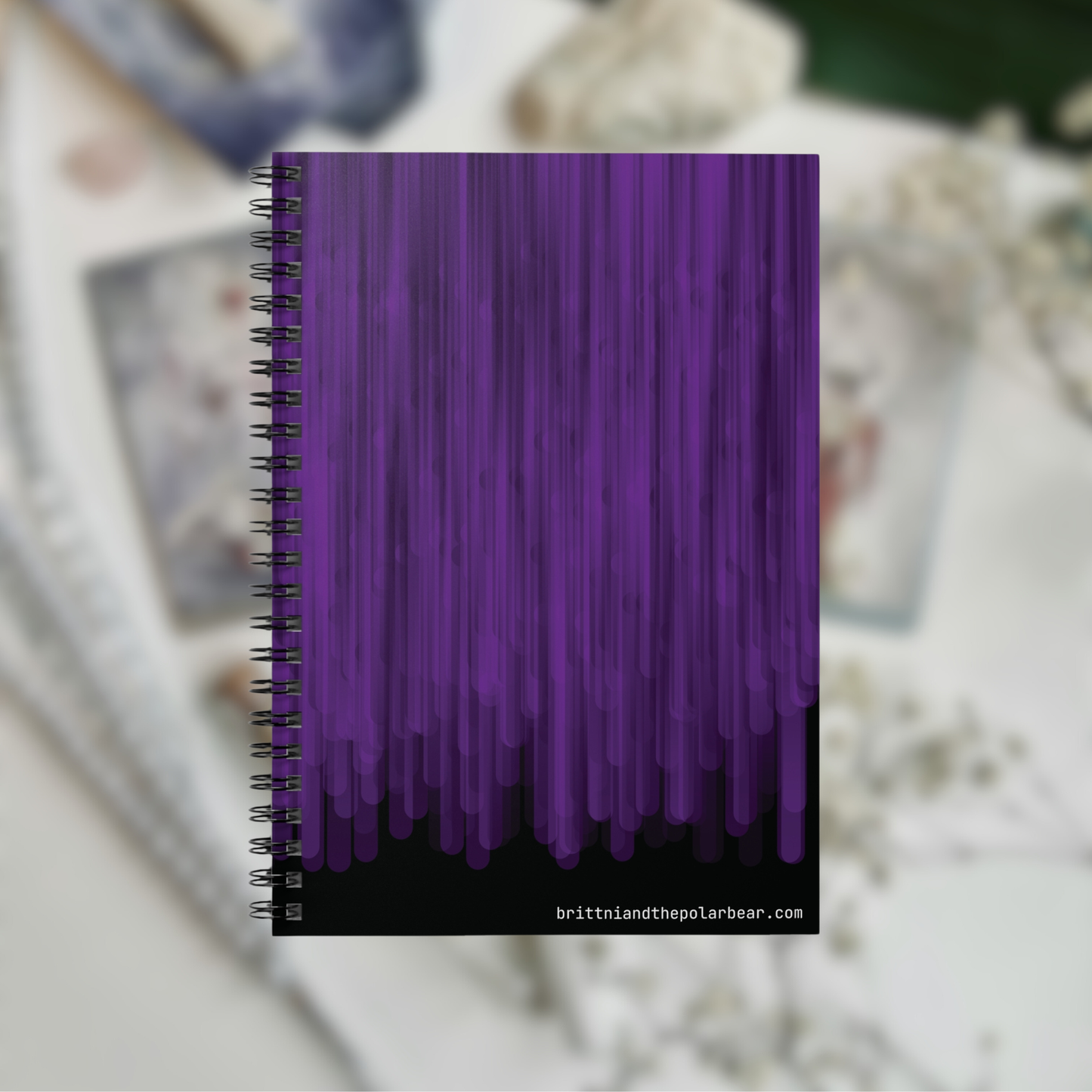 Spiral Notebook with Rule Lined Paper - raven violet