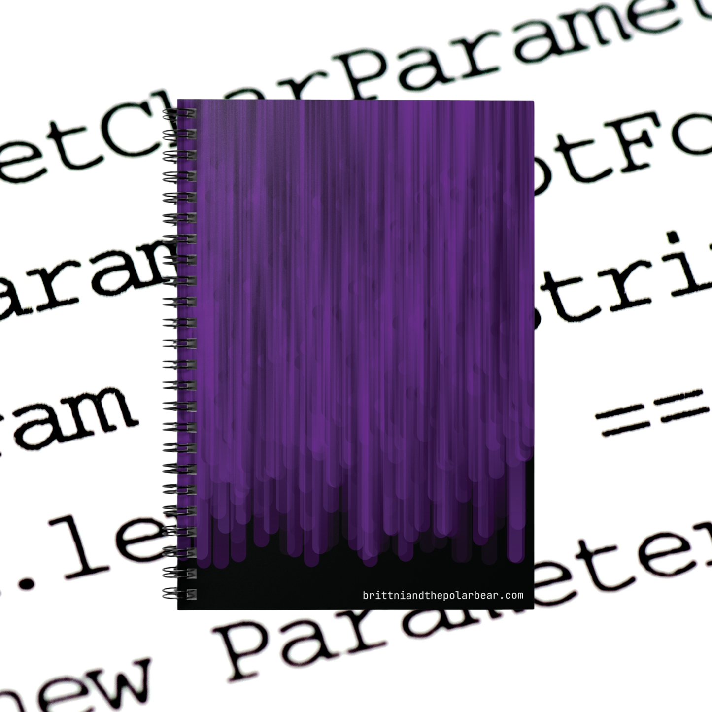 Spiral Notebook with Rule Lined Paper - raven violet