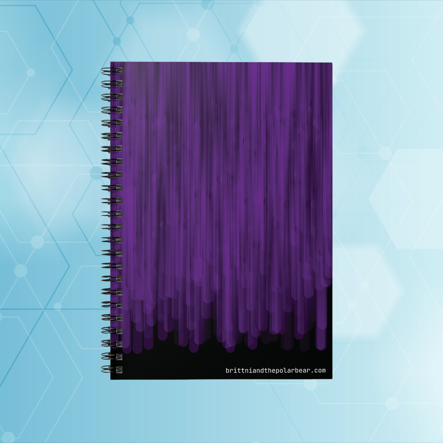Spiral Notebook with Rule Lined Paper - raven violet