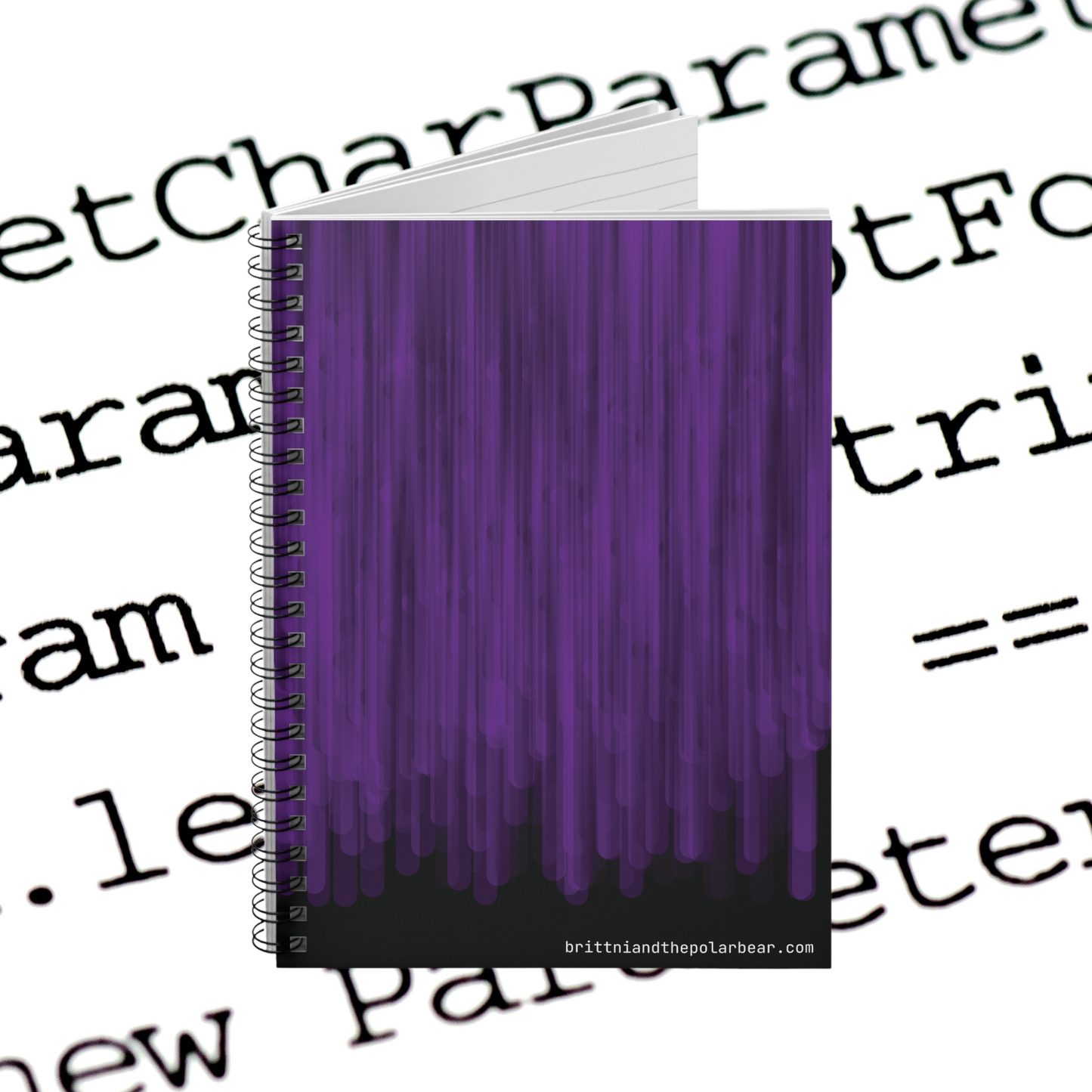 Spiral Notebook with Rule Lined Paper - raven violet