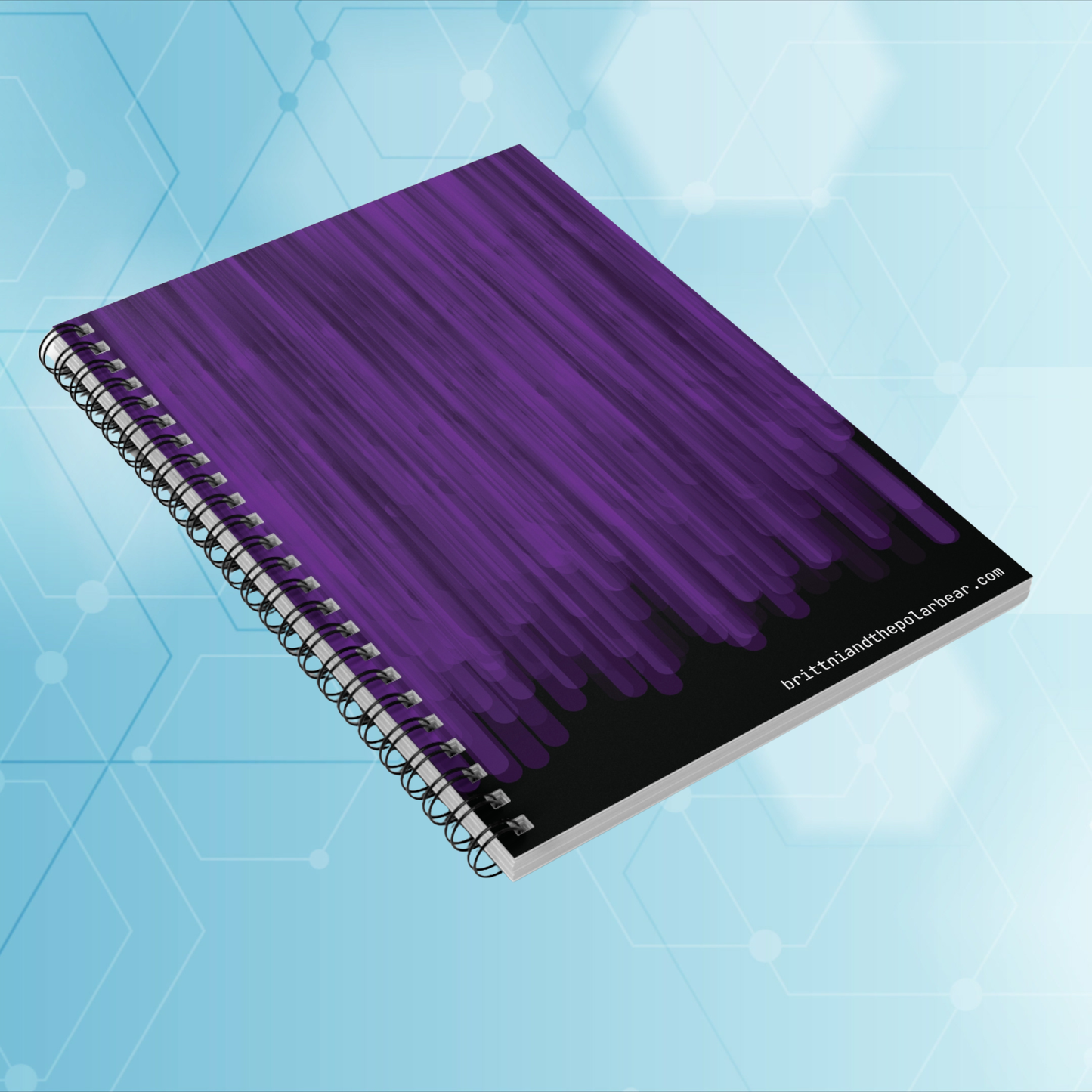 Spiral Notebook with Rule Lined Paper - raven violet
