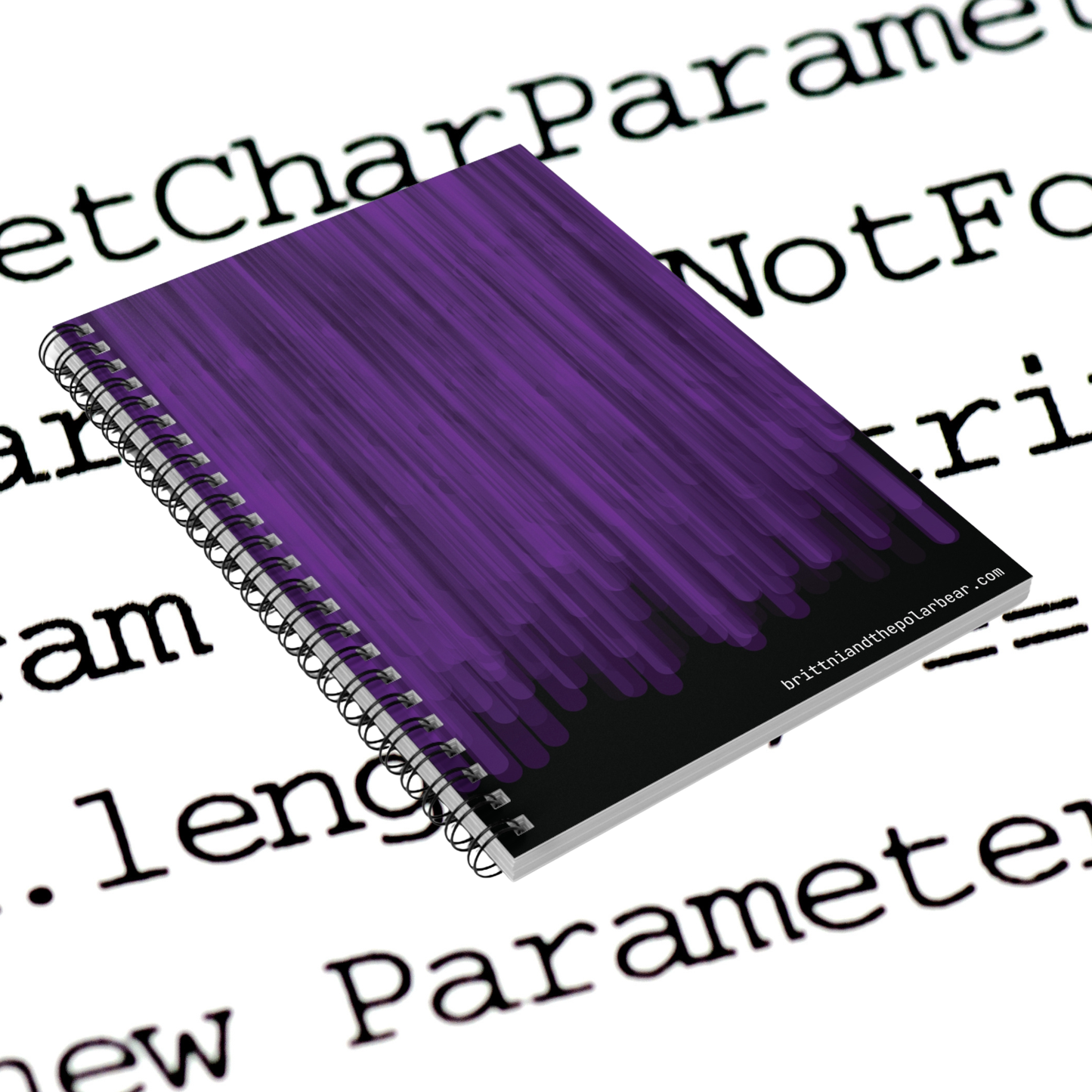 Spiral Notebook with Rule Lined Paper - raven violet