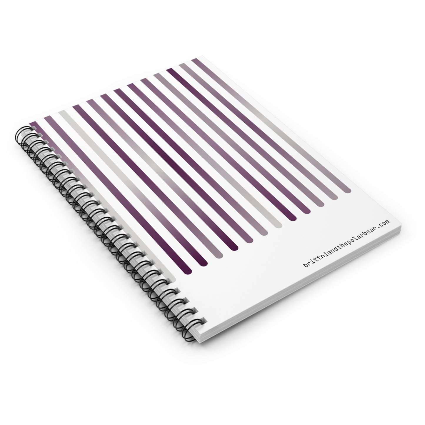 Spiral Notebook with Rule Lined Paper - amethyst silver