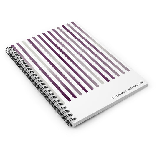 Spiral Notebook with Rule Lined Paper - amethyst silver
