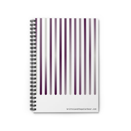 Spiral Notebook with Rule Lined Paper - amethyst silver