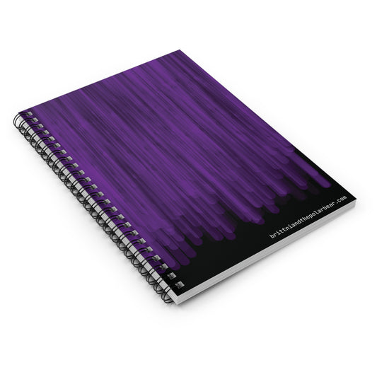 Spiral Notebook with Rule Lined Paper - raven violet
