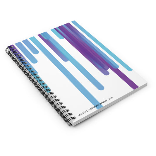 Spiral Notebook with Rule Lined Paper - cloudy purple daze