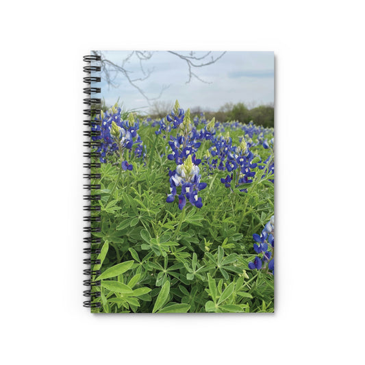 Spiral Notebook with Rule Lined Paper - bluebonnet season 2024