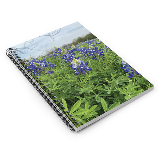 Spiral Notebook with Rule Lined Paper - bluebonnet season 2024