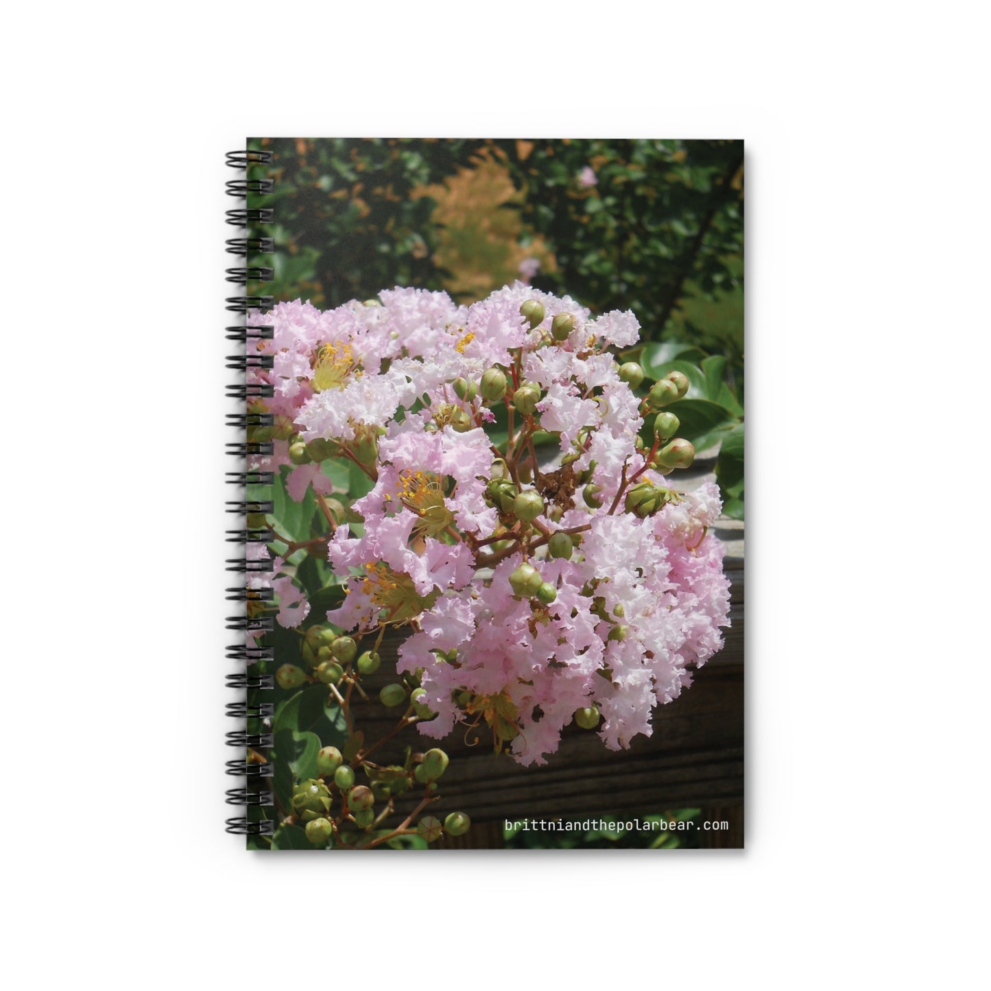 Spiral Notebook with Rule Lined Paper - flowers on the porch