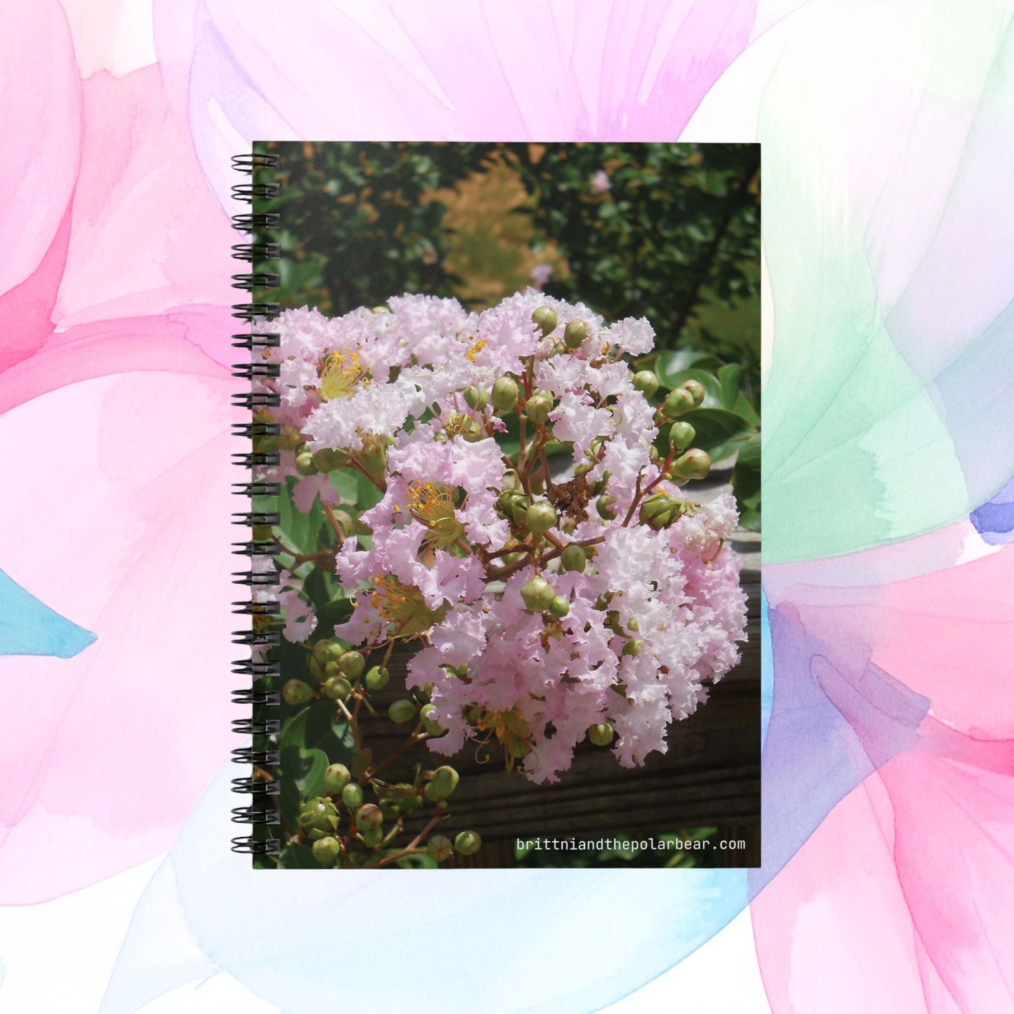 Spiral Notebook with Rule Lined Paper - flowers on the porch