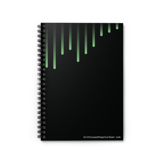 Spiral Notebook with Rule Lined Paper - radioactive