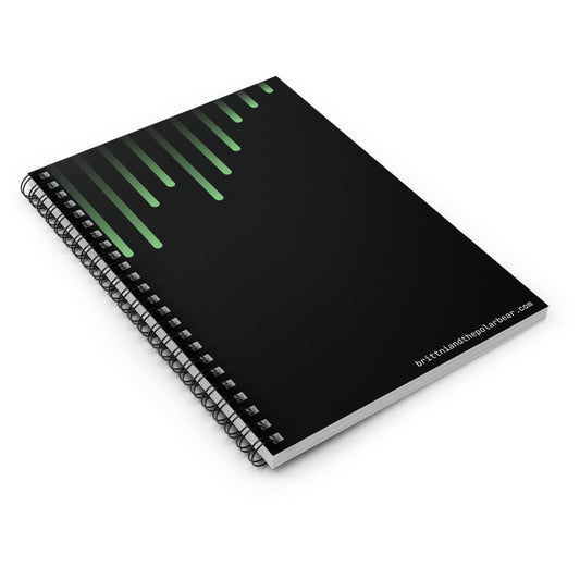 Spiral Notebook with Rule Lined Paper - radioactive