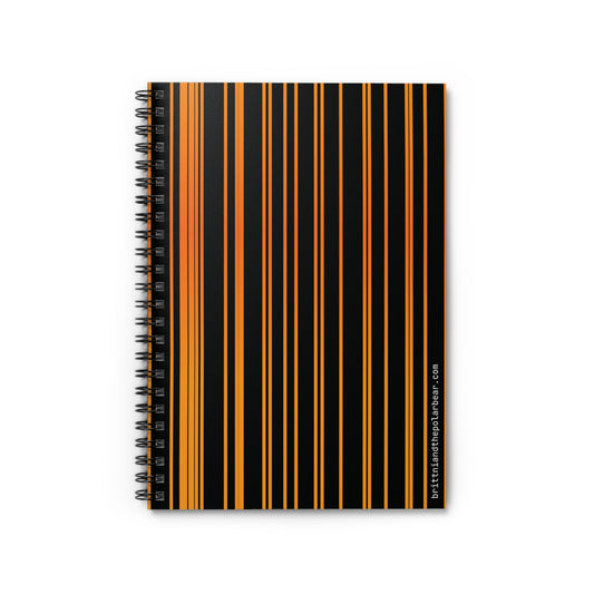 Spiral Notebook with Rule Lined Paper - spooky orange