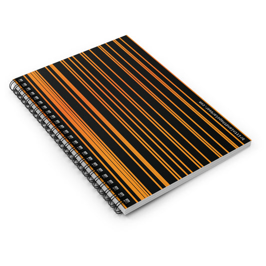 Spiral Notebook with Rule Lined Paper - spooky orange